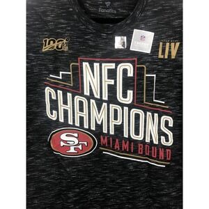 NFL San Francisco 49ers Men's T Shirt NFC Champions Charcoal Gray Size M New